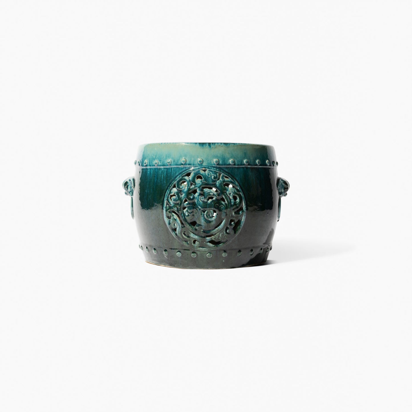 Handcrafted Shiwan Ceramic Stool - GRASS DRAGON - HOG LANE, modern chinese