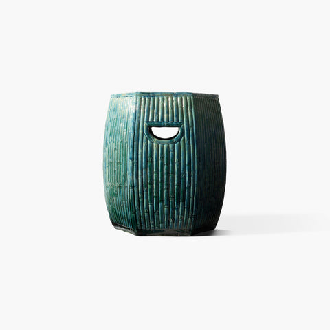 Handcrafted Shiwan Ceramic Stool - BAMBOO - HOG LANE, modern chinese