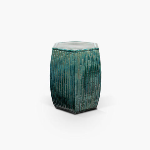 Handcrafted Shiwan Ceramic Stool - BAMBOO - HOG LANE, modern chinese