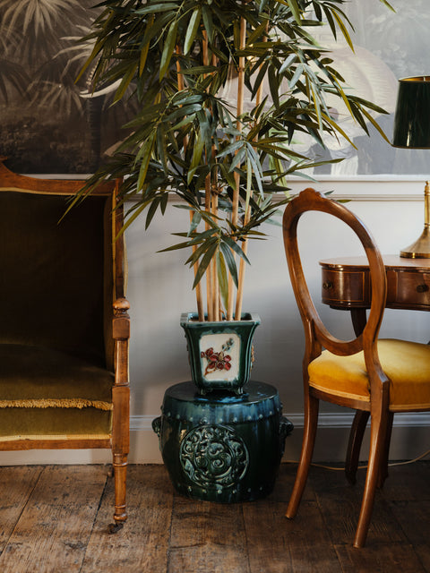 Handcrafted Shiwan Ceramic Stool - GRASS DRAGON - HOG LANE, modern chinese. A handcrafted Shiwan ceramic piece made using traditional kiln-fired techniques from southern China, showcasing the unique glaze patterns, symbolic forms, and sculptural artistry rooted in Cantonese heritage; this oriental decorative item brings timeless Chinese craftsmanship and cultural elegance into modern interior spaces.