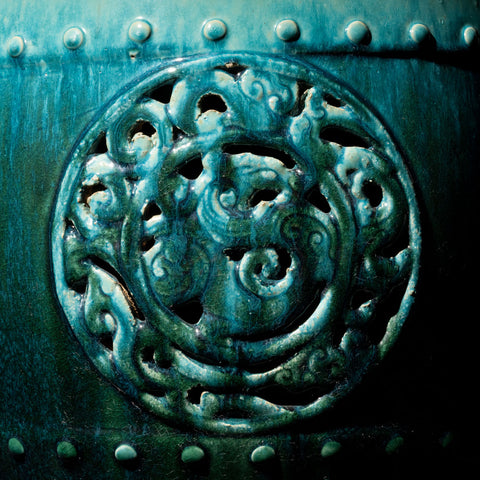 Handcrafted Shiwan Ceramic Stool - GRASS DRAGON - HOG LANE, modern chinese