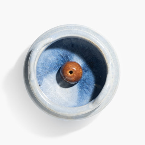 Sky Blue Tripod Incense Burner, HOG LANE, A handcrafted Shiwan ceramic piece made using traditional kiln-fired techniques from southern China, showcasing the unique glaze patterns, symbolic forms, and sculptural artistry rooted in Cantonese heritage; this oriental decorative item brings timeless Chinese craftsmanship and cultural elegance into modern interior spaces.

Collectible with traditional Chinese glaze and cultural symbolism, ideal for antique lovers and oriental art collectors.