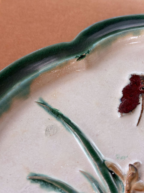 Green ceramic hanging vase wall art– handcrafted by Hog Lane.