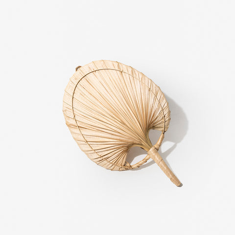 Oval Handwoven Palm Leaf Fan