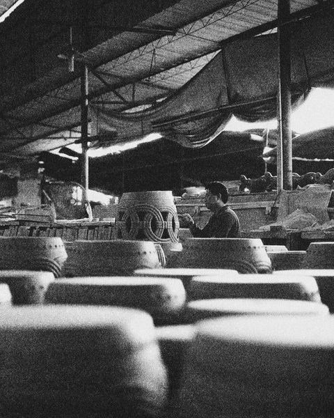 Traditional Chinese artisanal ceramics and  pottery.