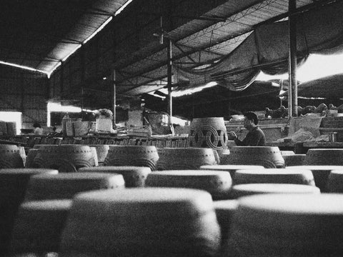 Traditional Chinese artisanal ceramics and  pottery.