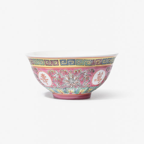 Wan Shou Wu Jiang Rice Bowl - Red