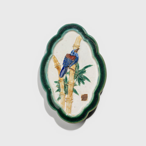 Bamboo ceramic wall art handmade in Shiwan, Guangdong – traditional kiln-fired pottery by Hog Lane.